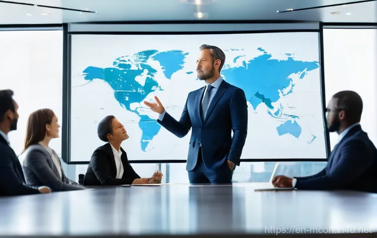 컨설팅 업계 동향과 전망 - **Prompt:** A group of three engaged business leaders and a female ESG (Environmental, Social, and G...